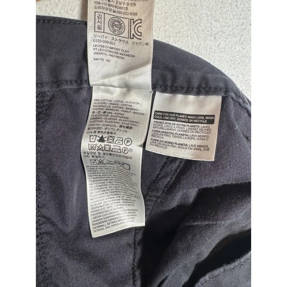 Levi's Black Cotton Blend Shorts Men's 33